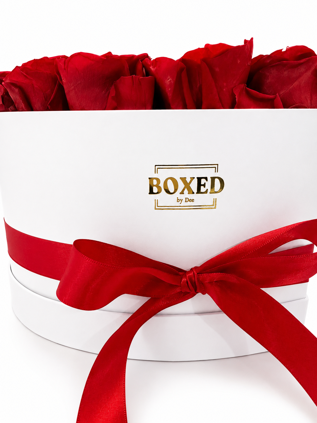 Grande Heart Rose Arrangement | Extra Large Real Preserved Roses in a White Box