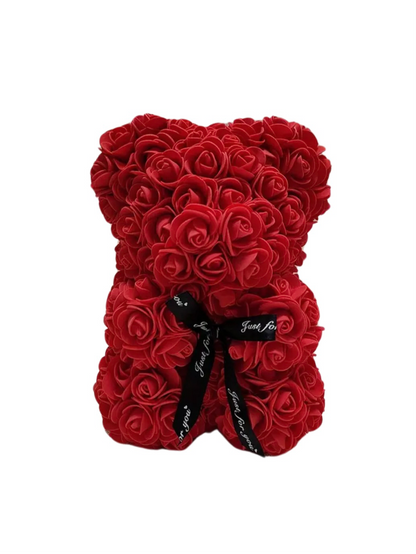 Mini Red Heart Rose Bear - 25cm (Free Gift Box)