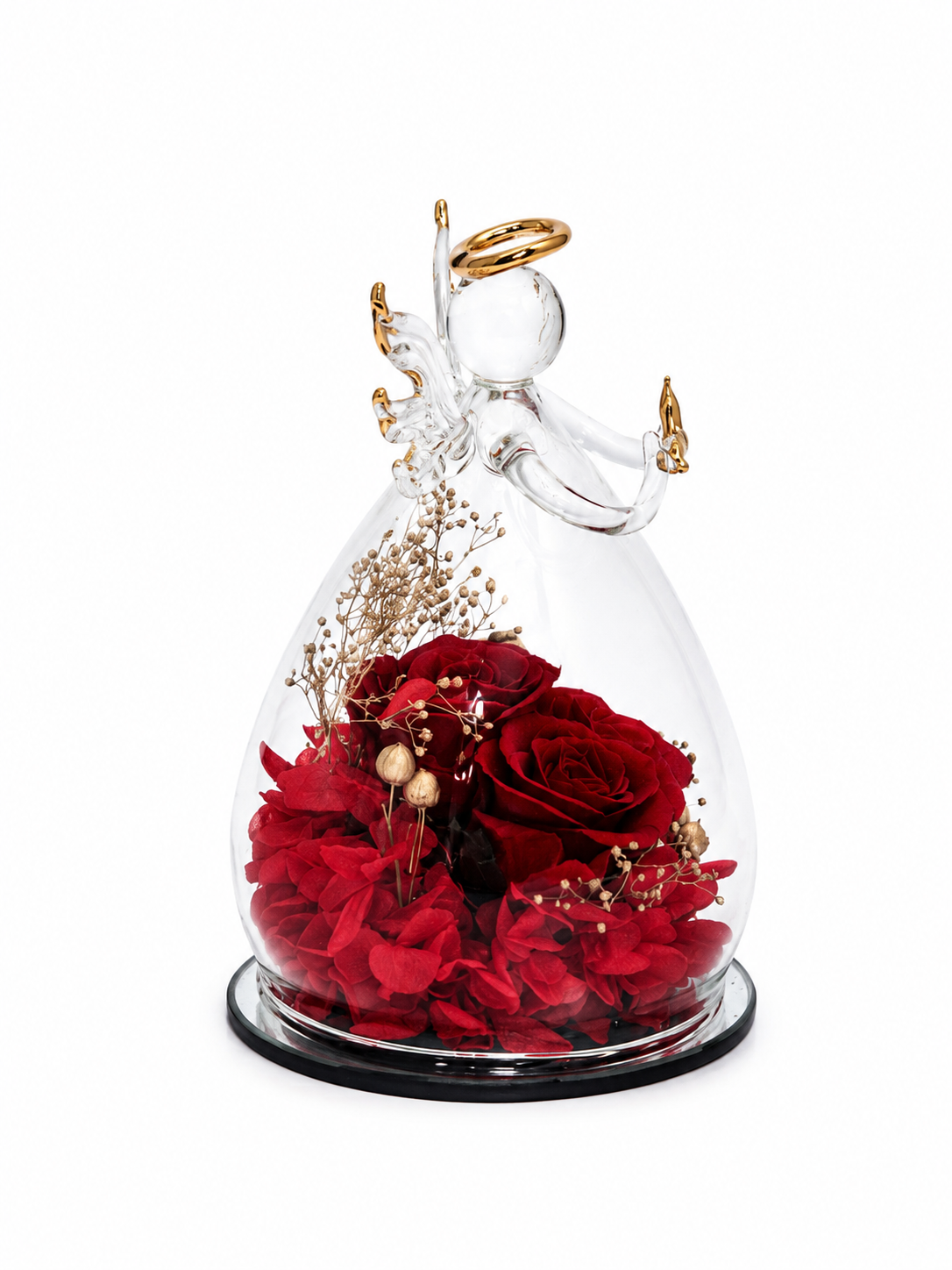 Eternal Angel | Real Preserved Rose Glass Ornament
