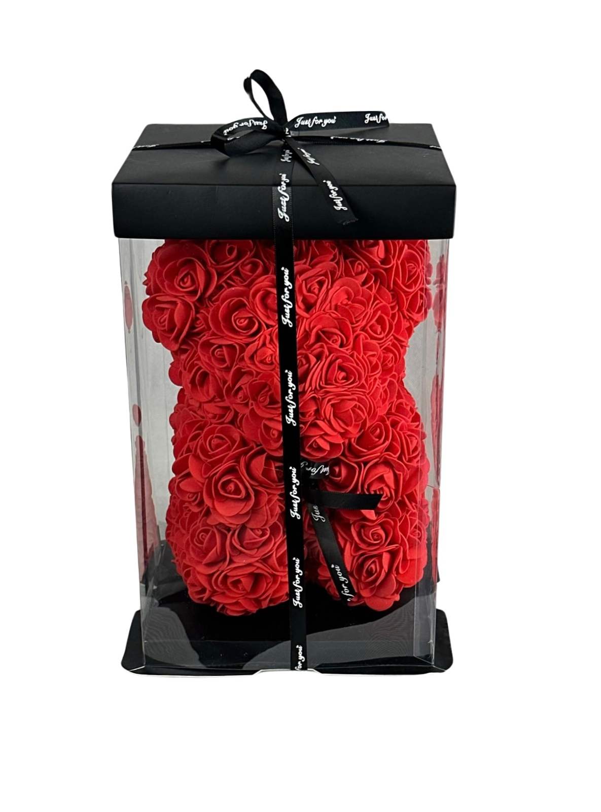 Mini Red Heart Rose Bear - 25cm (Free Gift Box)