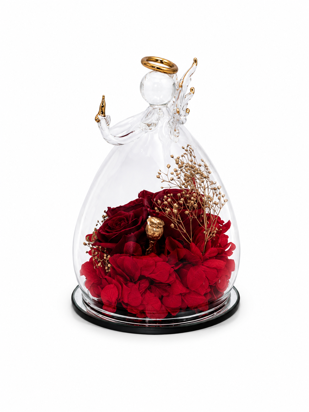 Eternal Angel | Real Preserved Rose Glass Ornament