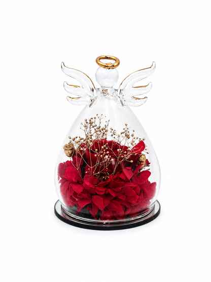 Eternal Angel | Real Preserved Rose Glass Ornament