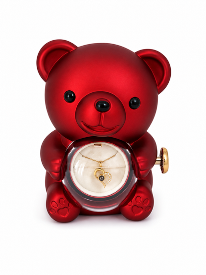 Preserved Rose Bear Jewellery Gift Box
