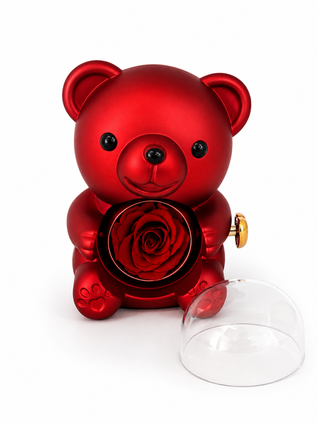 Preserved Rose Bear Jewellery Gift Box