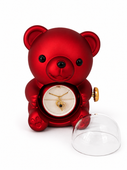 Preserved Rose Bear Jewellery Gift Box
