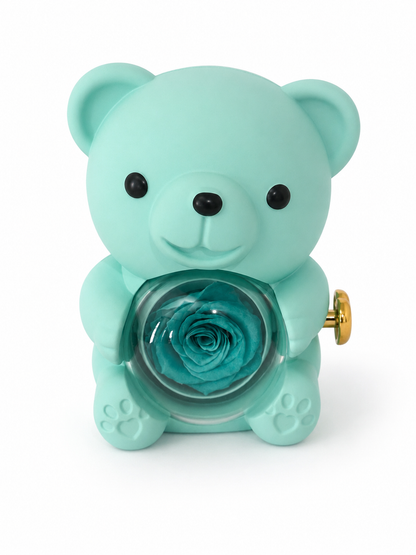 Preserved Rose Bear Jewellery Gift Box