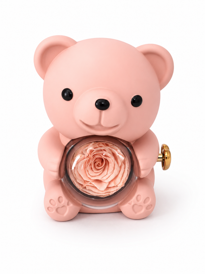 Preserved Rose Bear Jewellery Gift Box