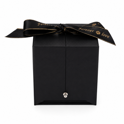Preserved Rose Surprise Jewellery Box with Beautiful Heart Necklace