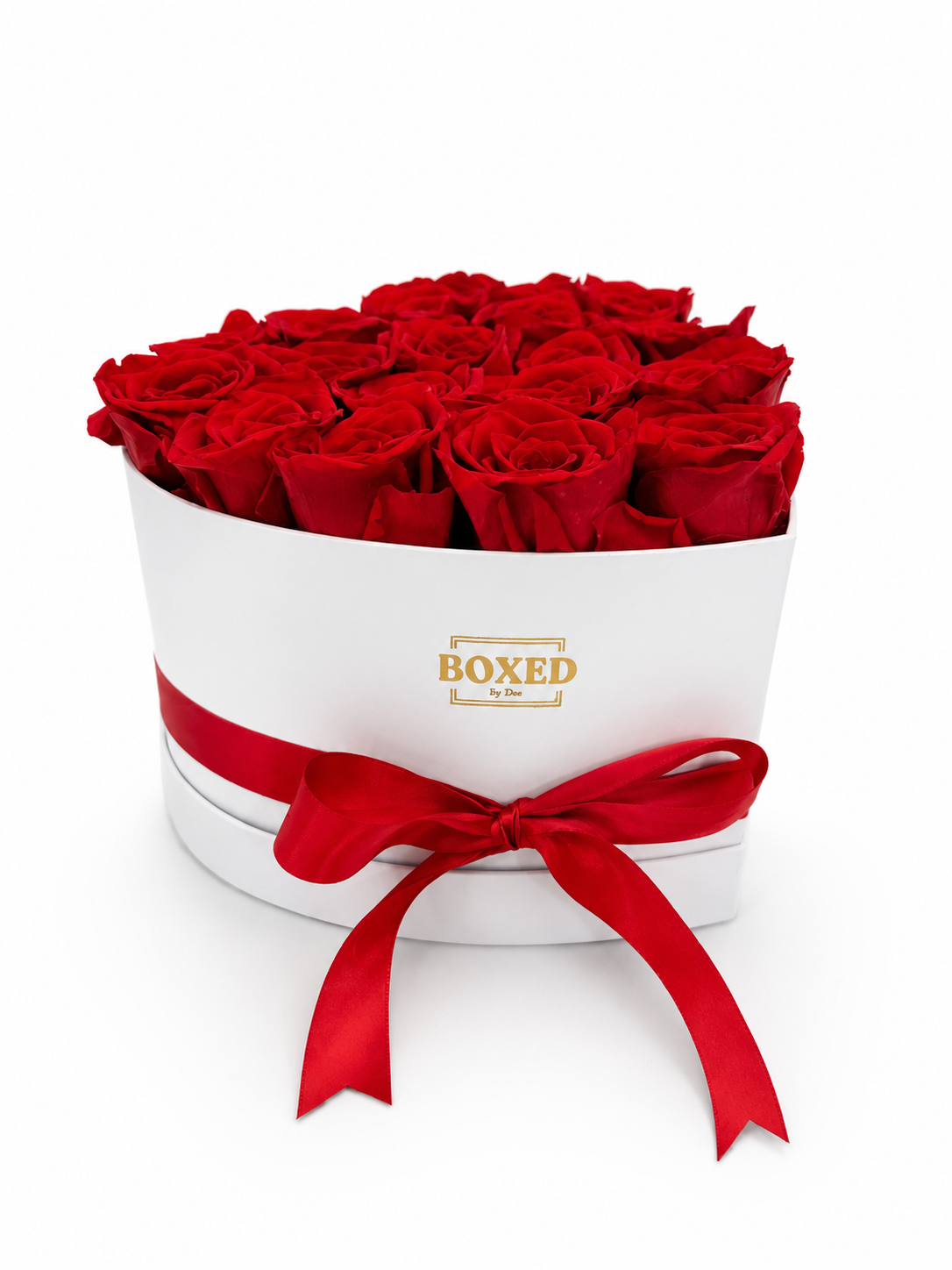 Grande Heart Rose Arrangement | Extra Large Real Preserved Roses in a White Box