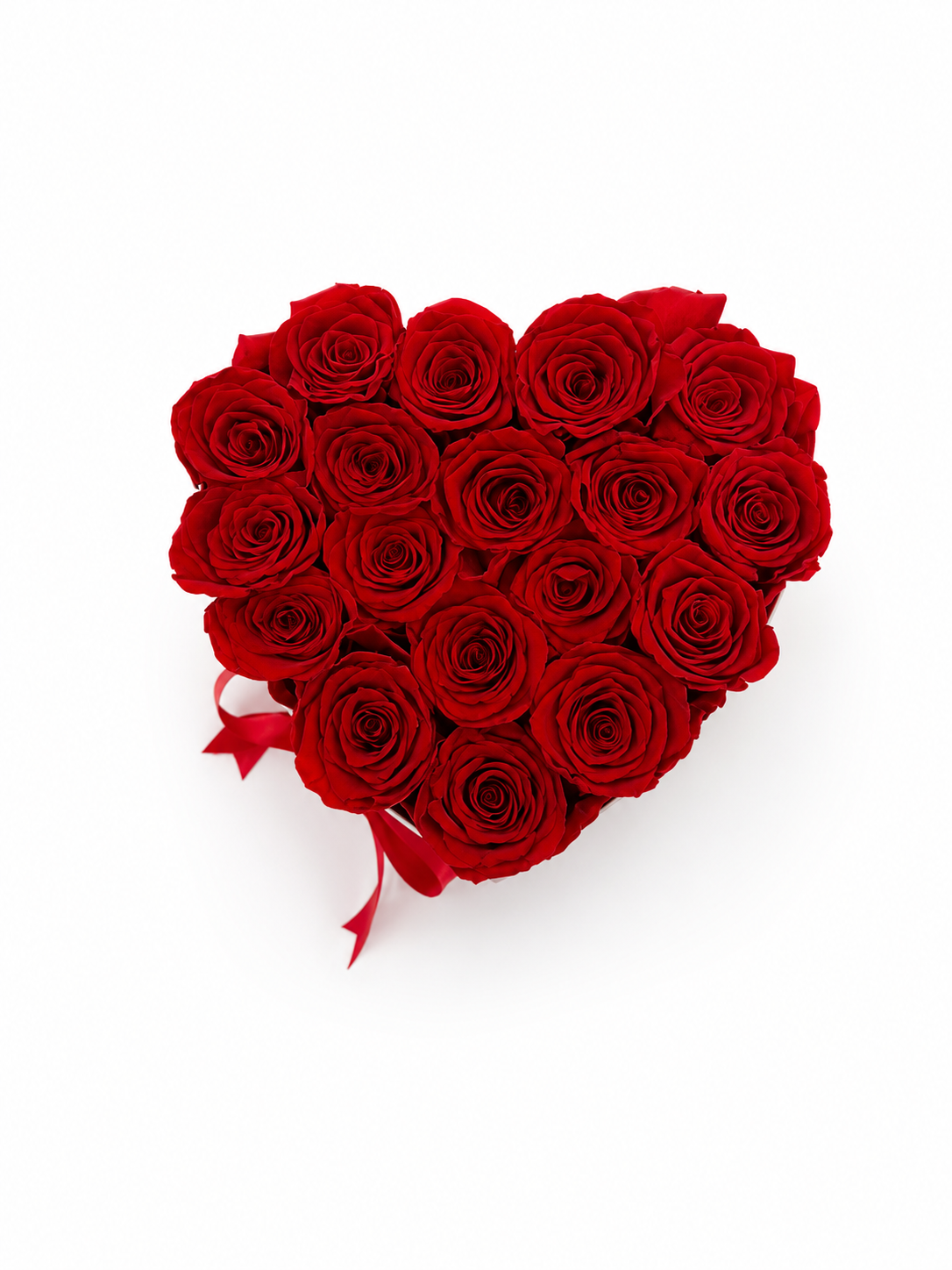 Grande Heart Rose Arrangement | Extra Large Real Preserved Roses in a White Box