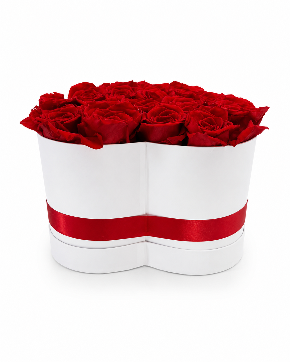 Grande Heart Rose Arrangement | Extra Large Real Preserved Roses in a White Box