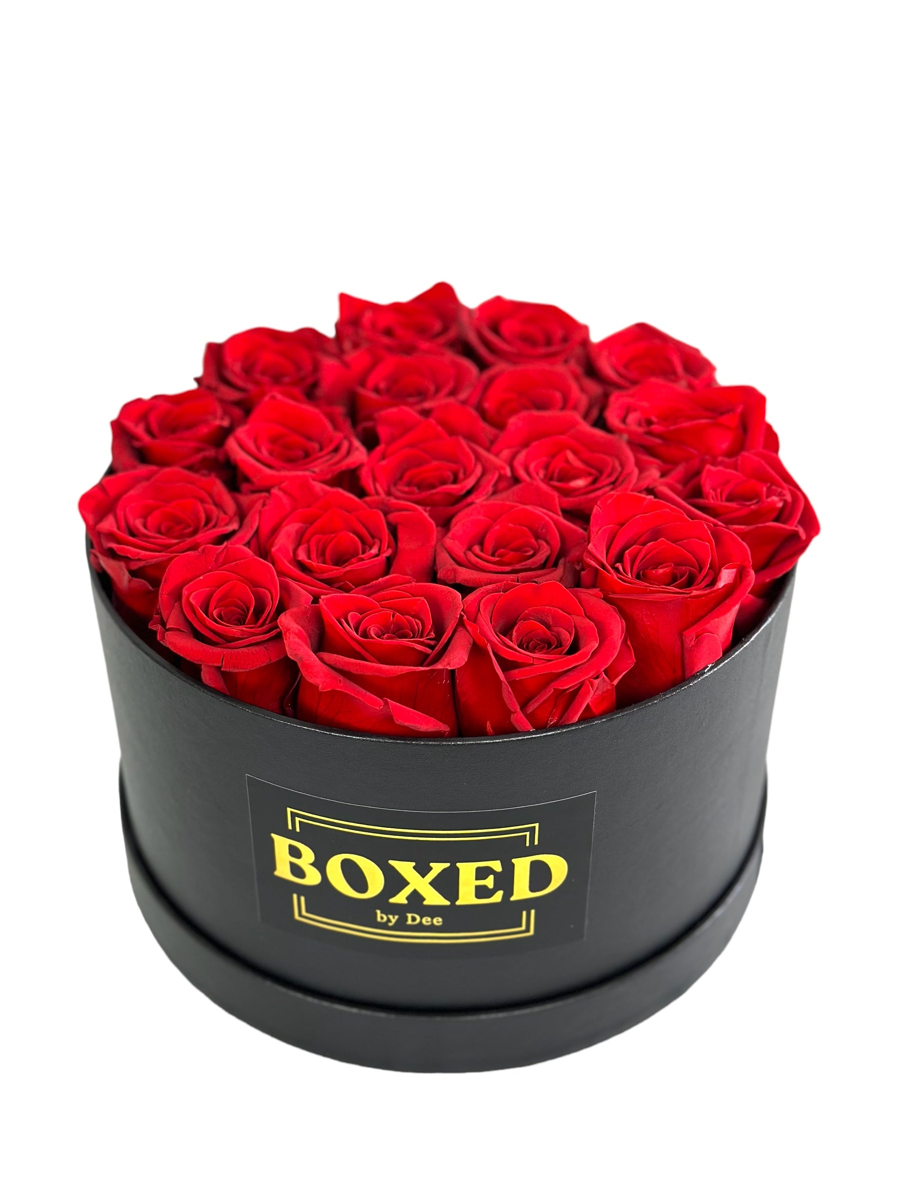 Premium Preserved Red Rose Box - Round – Boxed by Dee