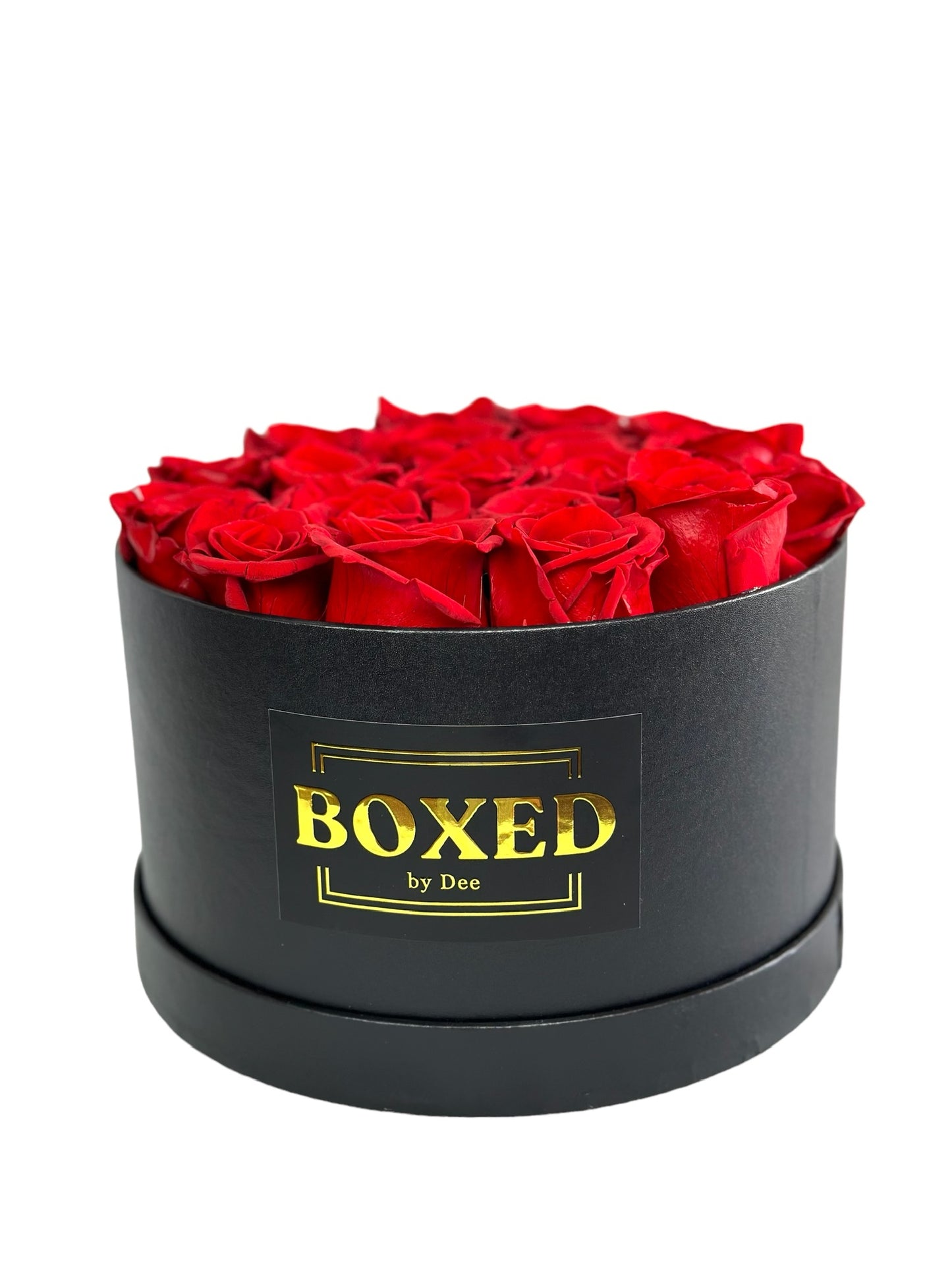Premium Preserved Red Rose Box - Round – Boxed by Dee